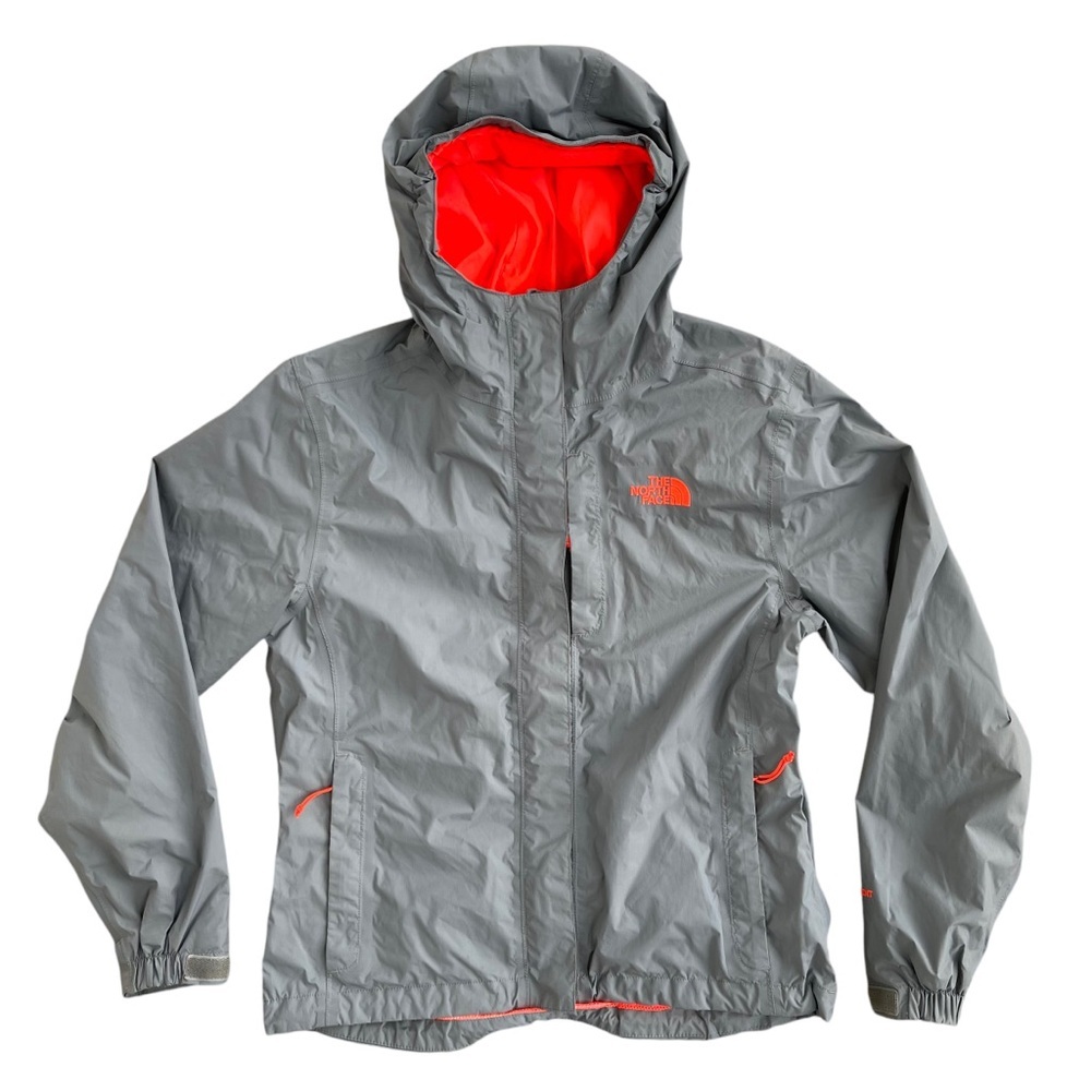 The North Face Women’s Gray HyVent Hooded Windbreaker Rain Jacket Small